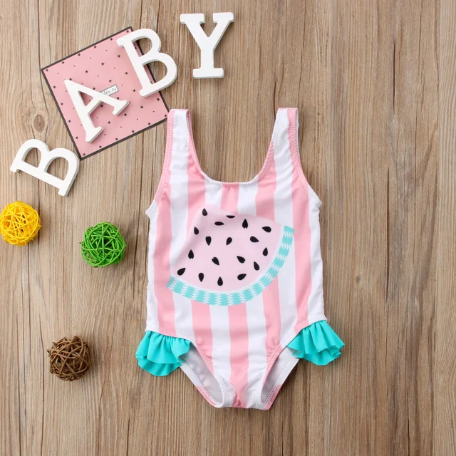 Pudcoco Newest Fashion Newborn Baby Girl Swimwear Watermelon Striped ...