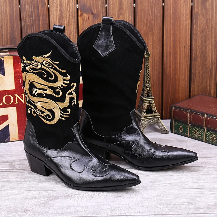 mid calf pointed boots