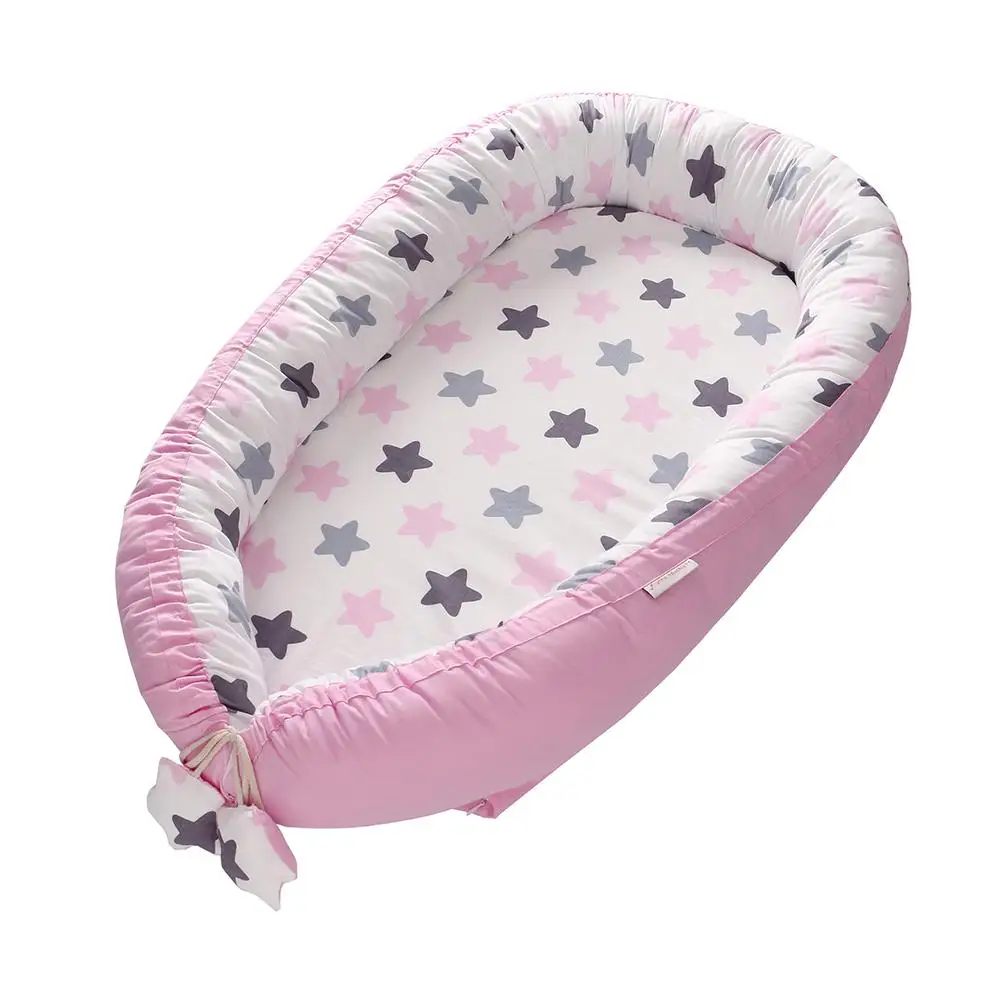 Детская кроватка для кровать для отдыха дышащая гипоаллергенная кровать из хлопка переносная люлька для путешествий в спальню - Цвет: C