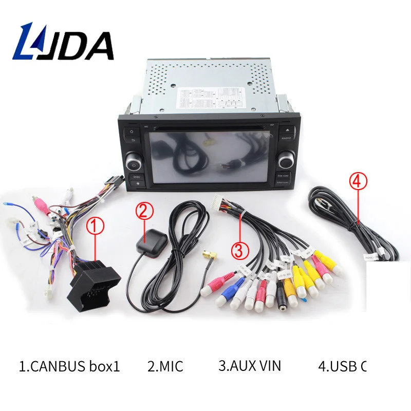 Flash Deal LJDA 2 Din Car Radio For Ford Mondeo Focus Focus 2 Transit C-MAX S-MAX Fiesta GPS Navigation Multimedia DVD CD Player Stereo RDS 5