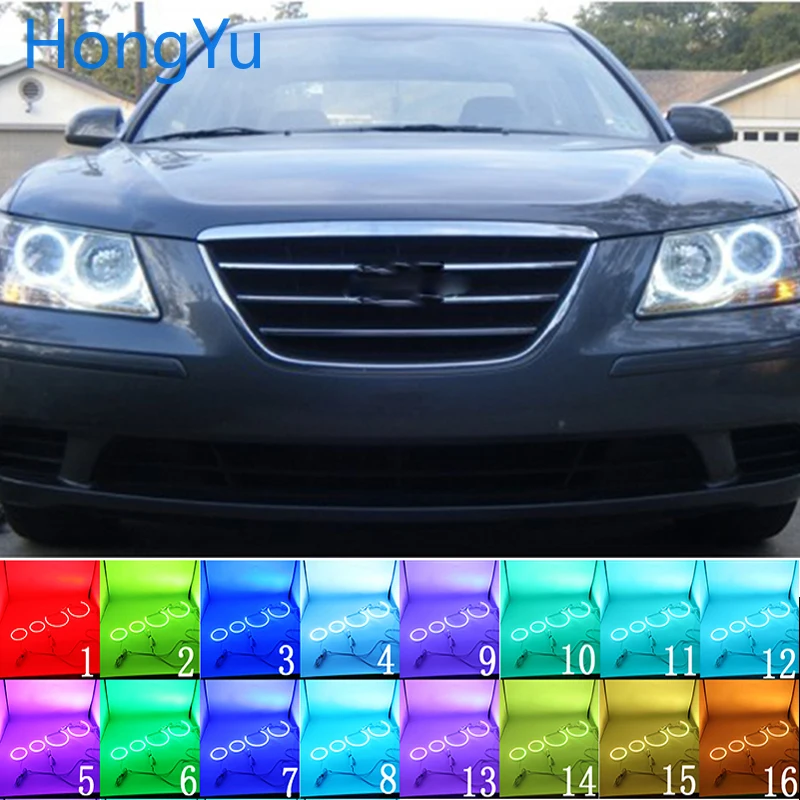 

Multi-color RGB LED Angel Eyes Halo Ring Eye DRL RF Remote Control for Hyundai Sonata NF Sonata Transform 2008-2010 Accessories