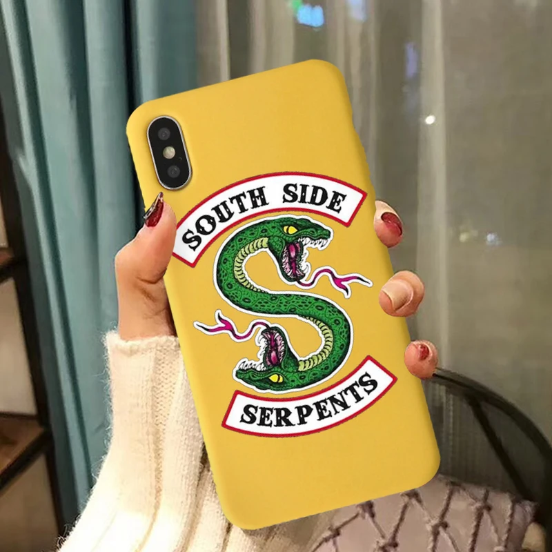GYKZ American TV Riverdale Southside Serpents Phone Case For iPhone X XS MAX XR X 7 8 6 6s Plus Soft Silicone Back Cover Coque