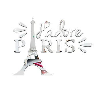 

Eiffel Tower Mirror Wall Stickers Bedroom Decorations Acrylic Mirrored Decorative Sticker Mirror Wall Decor Adesivo De Parede