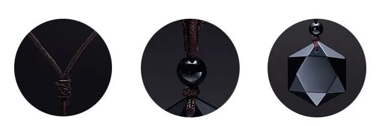 obsidian necklace men