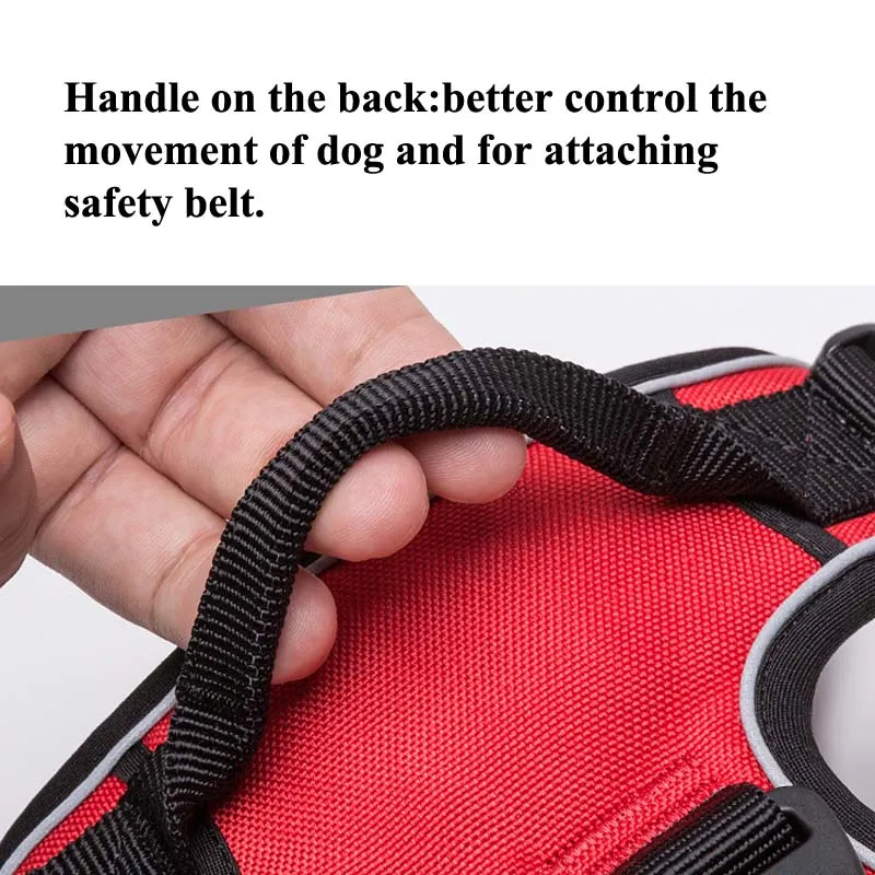 Reflective Nylon Large Dog Harness Adjustable