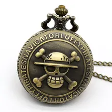 3D Стимпанк Череп One Piece Карманные Часы Мультфильм Смотреть Аниме One Piece Карманные Часы Кварцевые Fob Часы