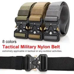 Армия тактический ремень военный нейлоновые пояса Для мужчин для боевой подготовки спецназа ремень металлической пряжкой