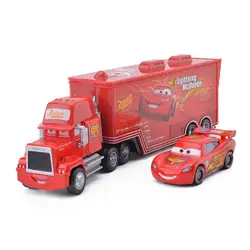 Disney Pixar Автомобили № 95 мак грузовик + маленький автомобиль Молния Маккуин 1:55 Diecast металлического сплава и Пластик Modle автомобиль игрушечные