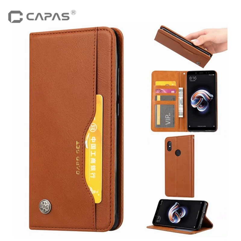 Card Slot Case For Xiaomi Redmi S2 / Y2 Flip Cover PU Leather+TPU Magnetic Wallet Stand Protective Shield Shockproof | Мобильные