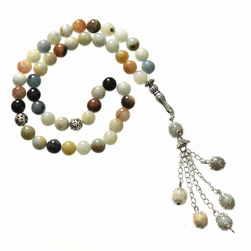 

Pick Size 8mm High Quality Amazonite Stone Rosary Beads For Handmade Charm Bracelets 16inch Wholesale F005