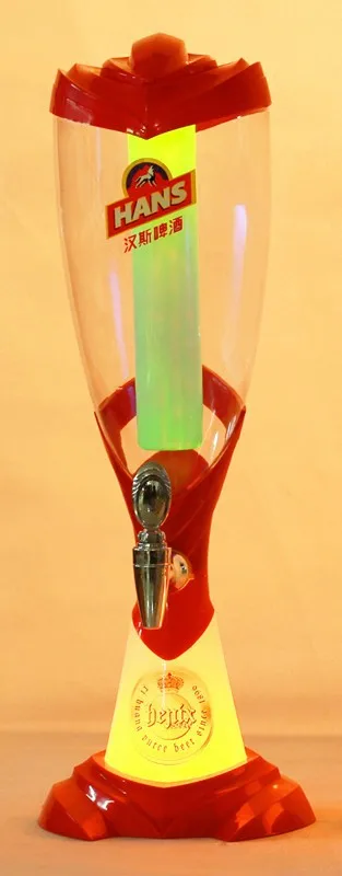 Красочные новая версия пивная башня V12 пивной диспенсер cerveja башня официальный дистрибьютор светодиодный свет бар пива, возможна печать логотипа 1.5L