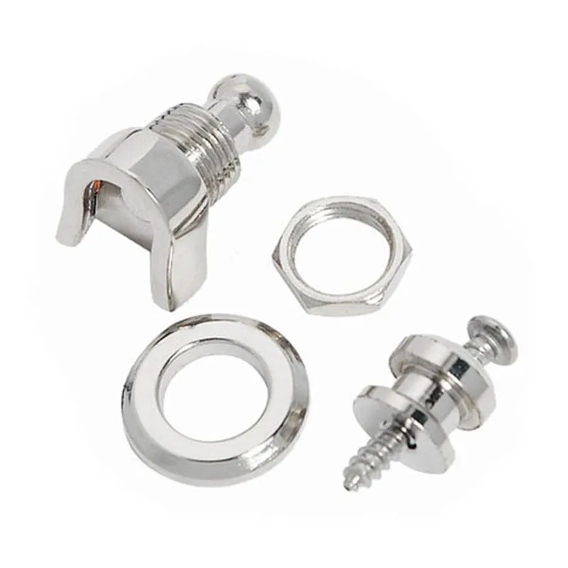 Guitar Strap Lock Button Schaller-Style Straplock for all Acoustic Electric Bass Guitarra - Color Chrome/Black Guitar Strap Lock Button Schaller-Style Straplock for all Acoustic Electric Bass Guitarra - Color Chrome/Black