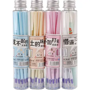 

Coloffice 12PCs/Box Pupil Erasable Neutral Refill Black Blue Ink 0.38mm High Temperature Disappearing Refill Office Supplies