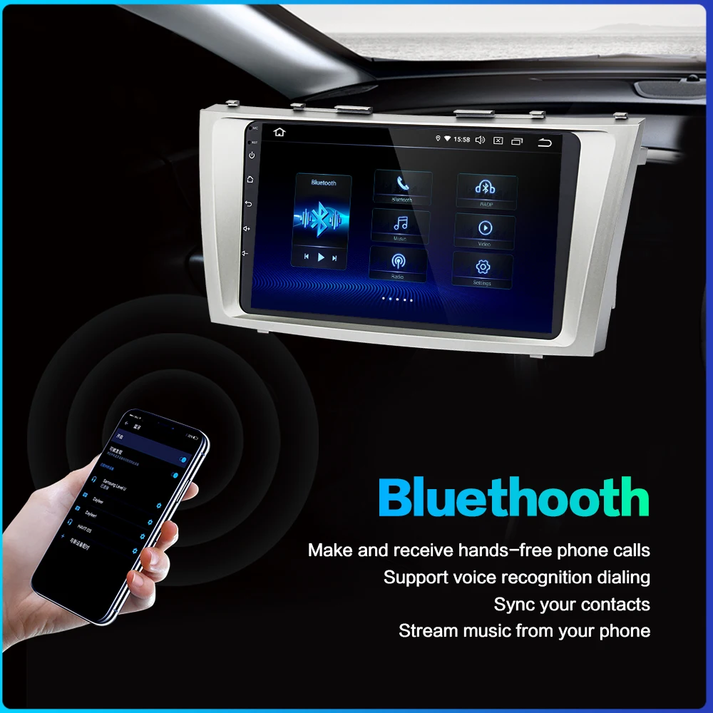 Автомагнитола Dasaita 9 дюймов Android 10 0 для Toyota Camry 2006 2007 2008 2009 2010 2011 GPS навигация 1080P