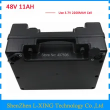 48volt Electric bicycle battery 48V 11AH 48 V ebike Lithium ion battery 11AH with waterproof black case 15A BMS 2A Charger