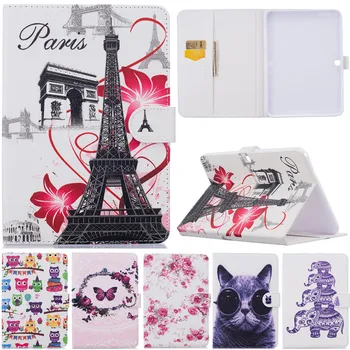 

Cover For Samsung Galaxy Tab 4 SM-T530 Cartoon Leather Fundas Case For Samsung Galaxy Tab 4 10.1" T530 T531 T535 Covers Cases