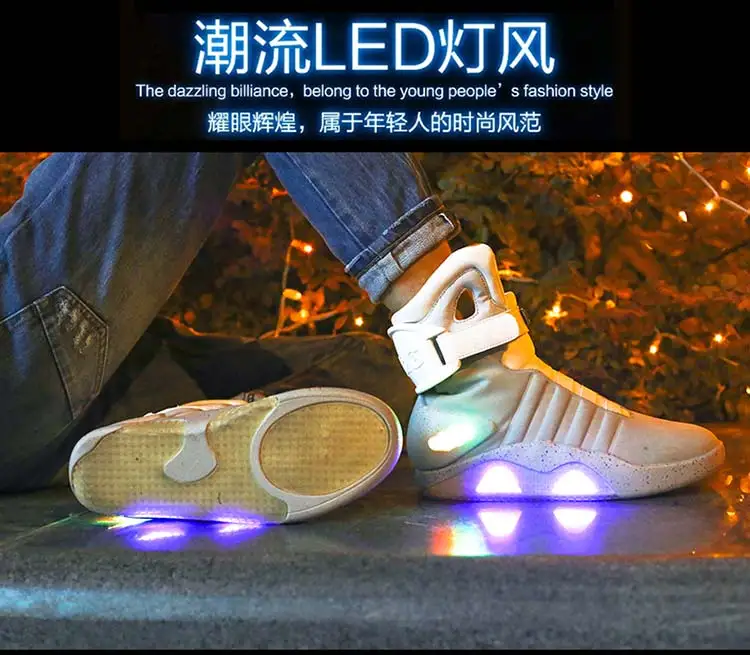 Strongshen/Новинка г. 39-45 размер/USB заряжаемые кроссовки Led детская обувь с подсветкой большие повседневные кроссовки для мальчиков и девочек светящаяся обувь