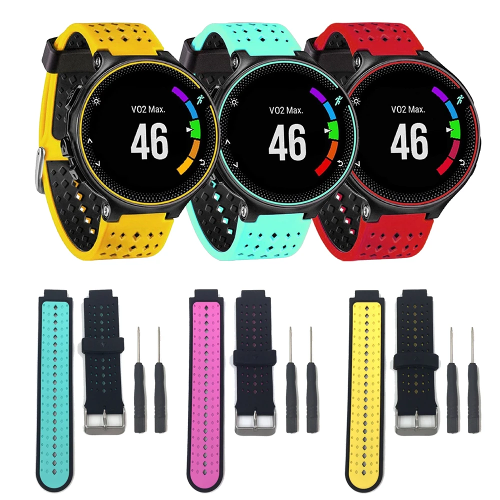 Силиконовый ремешок для наручных часов Garmin Forerunner 220 230 235 620 630 Универсальный