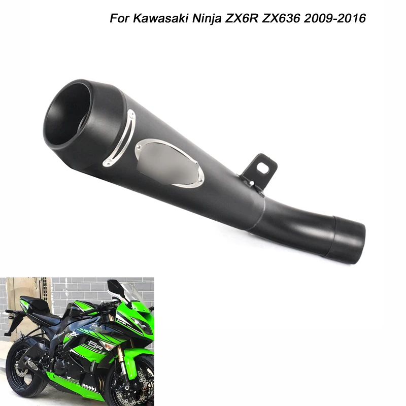 2009 2010 2011 2012 2013 для Kawasaki Ninja ZX6R ZX636 Нержавеющая сталь глушитель выхлопной глушитель труб S