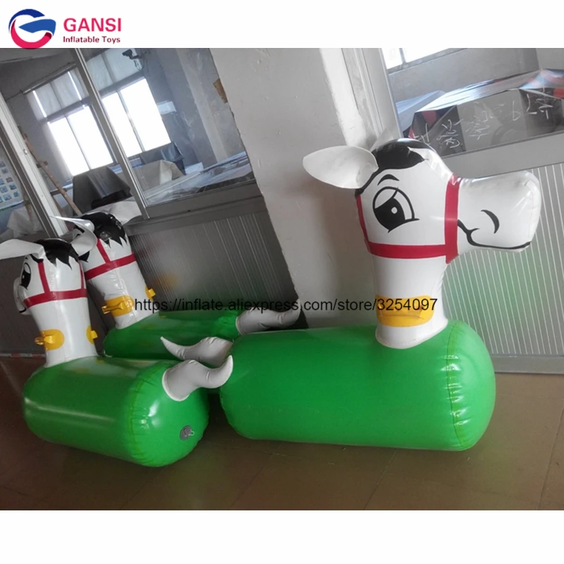 

Funny sport racing game inflatable rider horse,bouncing animals inflatable jumping pony for kids