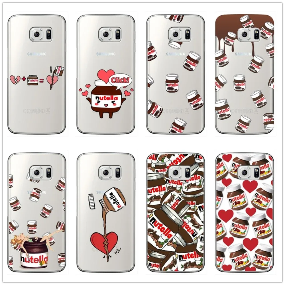 

I Love Kawaii nutella Fashion Phone Case soft Silicone Cover For Samsung Galaxy A6 A7 A8 2018 PLUS J6 J8 2018