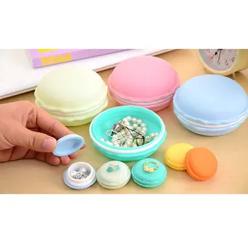 

Portable Cute Macaron Mini Storage Box Beautiful Candy Color Jewelry Boxes Necklace Earrings Ring Carrying Cases 4 colors