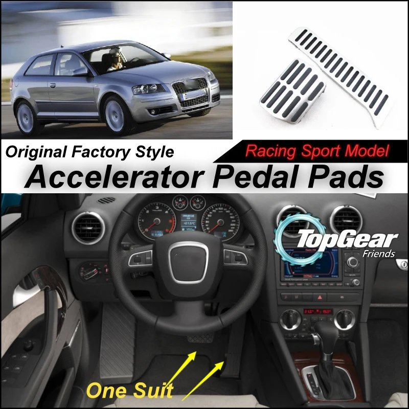 Litanglee Car Accelerator Pedal Pad / Cover of Original Factory Sport Racing Model Design For Audi A3 8P 2003~2012 Tuning | Автомобили и