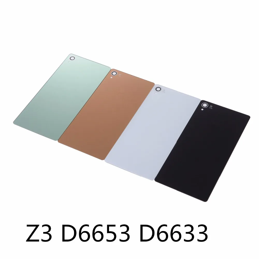 Задняя крышка для Sony Xperia Z3 L55T D6603 Крышка батарейного отсека стеклянный корпус с NFC