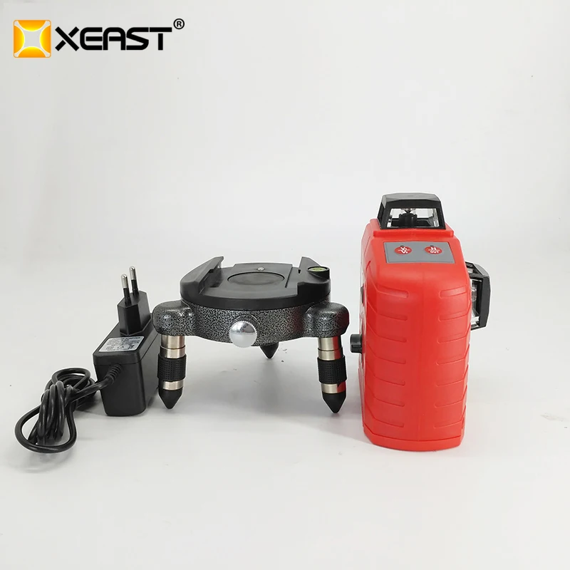 XEAST XE-65D 12 линия 3D лазерный нивелир 360 в вертикальном и горизонтальном положении 3D лазерный нивелир самовыравнивания красный лазерный луч