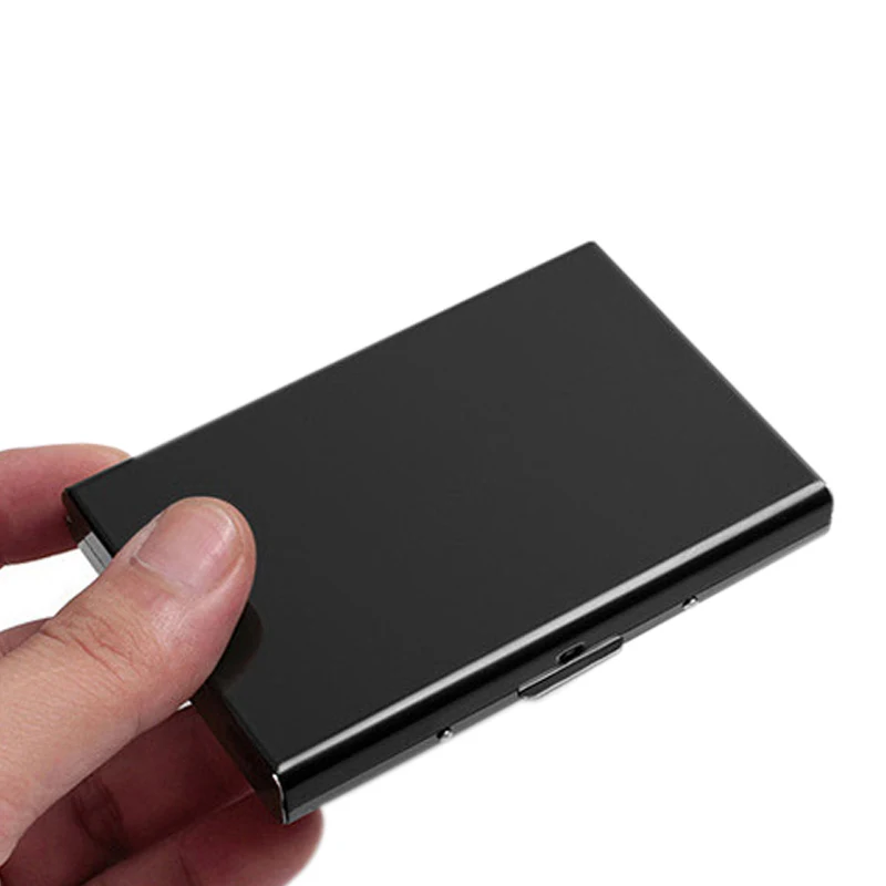 RFID Blocking Wallet Slim Secure Stainless Steel Contactless Card Protector for 6 Credit Cards UYT Shop | Дом и сад