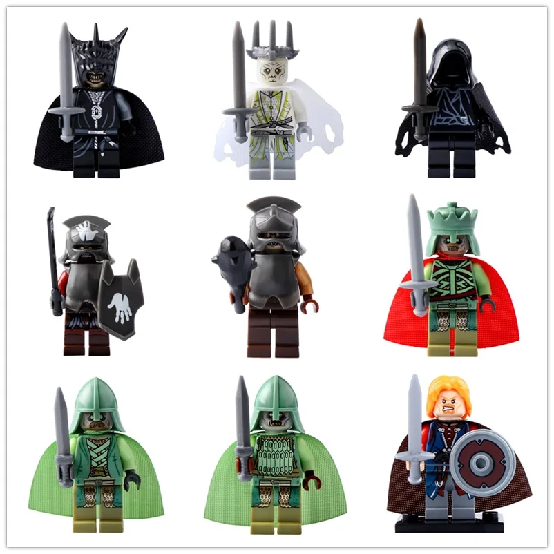 

Legoed Lord Of The Rings Witch-King King Of The Dead Mordor Orc Playmobil Action Minifigured Building Blocks Toys For Children