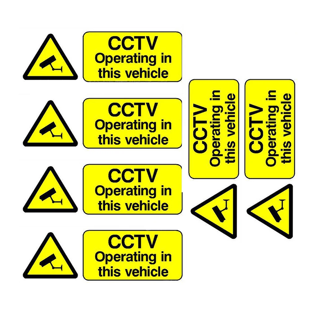 6 шт. автомобиля CCTV операционная система видеонаблюдения монитор Предупреждение Стикеры s знак оповещения Стикеры Водонепроницаемый этикетки автомобильные аксессуары