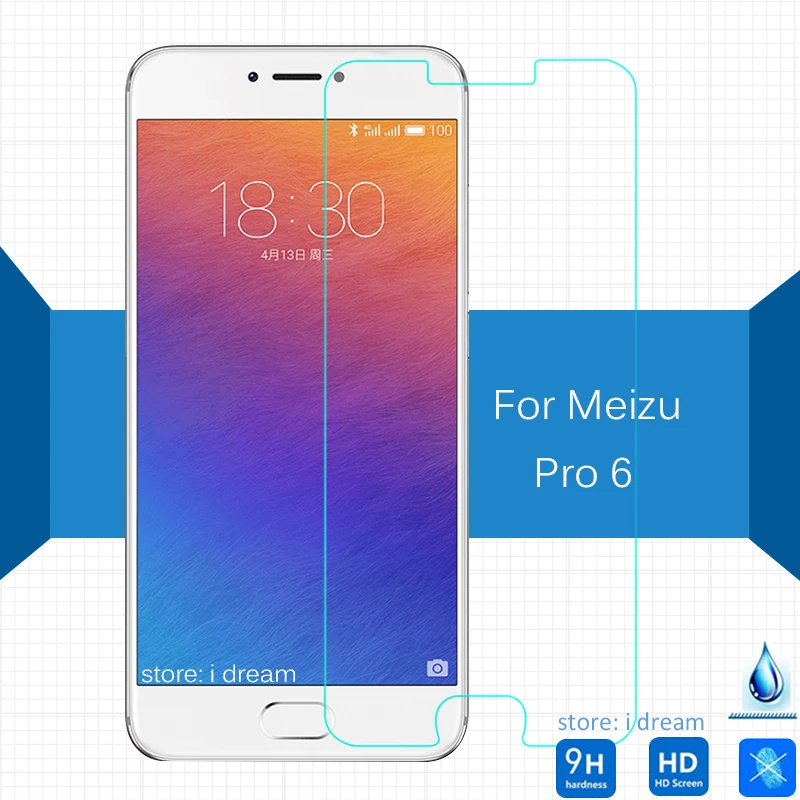 9 H 2.5D для Meizu Pro 6 взрывозащищенные 5.2 дюймов закаленное Стекло Плёнки Pro6 ЖК-дисплей