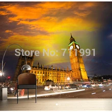 Пользовательские Современные обои, город ночное небо фрески для диван спальня гостиная ТВ фоне стены Papel де Parede