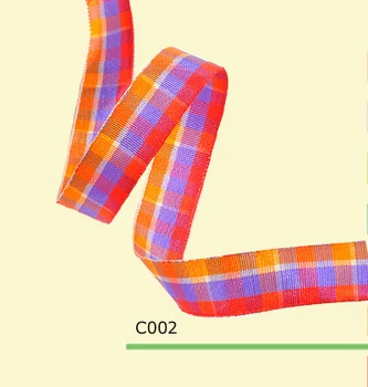 

100yards/roll 1 Inch(25mm)Polyester Garment using Plaid Ribbon