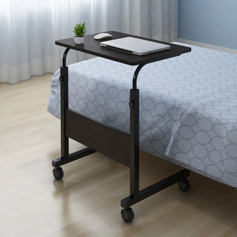 Removable Laptop Table Bed Desk Notebook Stand Table Bedside Sofa Bed Adjustable Portable Computer Desk With Wheels 40*60CM