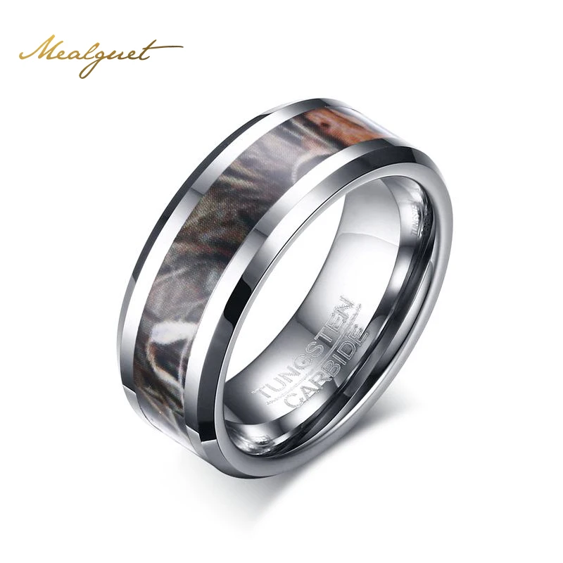 meaeguet 8mm camouflage hunting tungsten carbide ring for men camo trees leaves ringchina - Mens Camo Wedding Ring meaeguet 8mm camouflage hunting tungsten carbide ring for men camo trees leaves ringchina - Mens Camo Wedding Ring