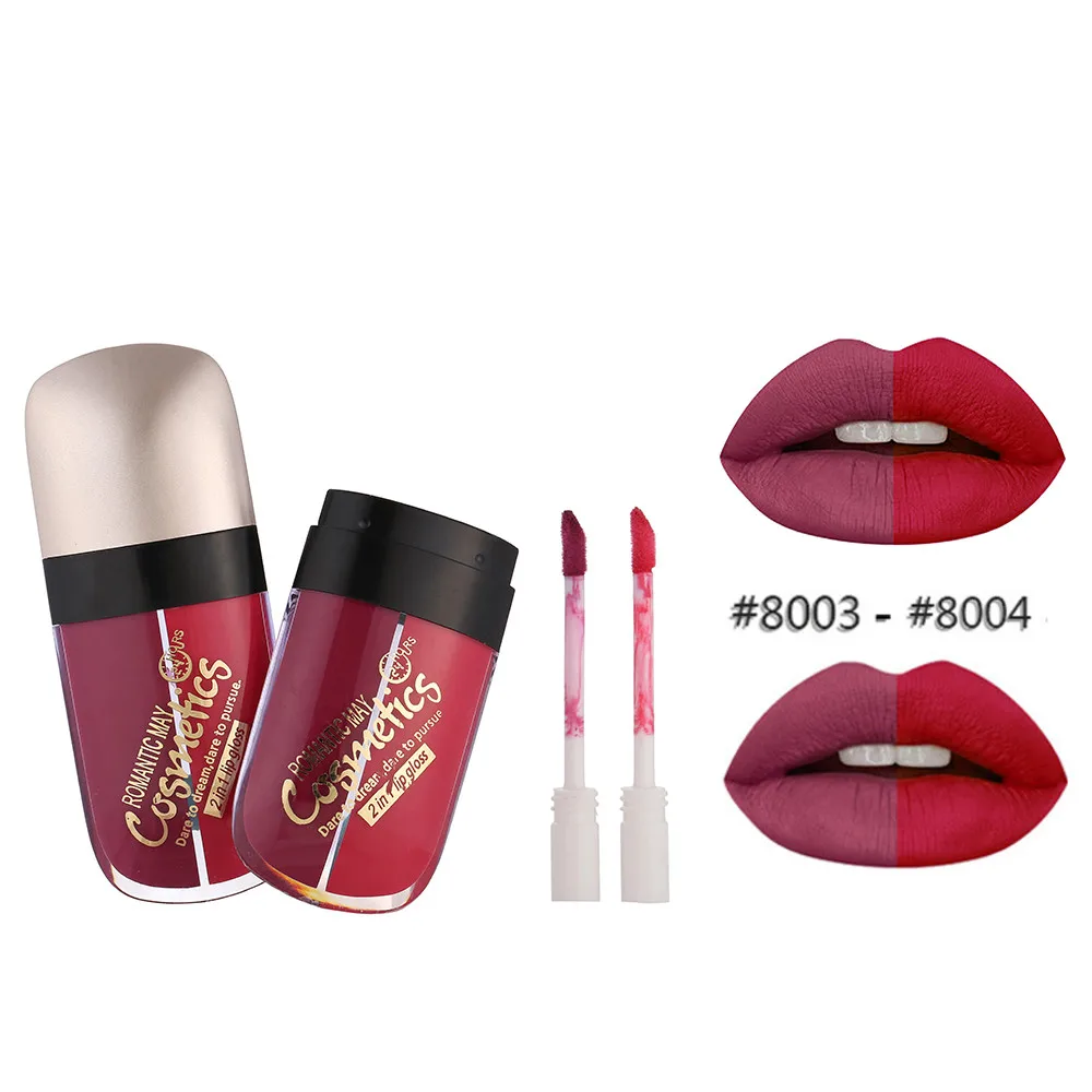 Долговечная Водонепроницаемая матовая ручка губная помада для губ Liquid beauty 2 в 1 долговечный матовый губная помада Косметика Красота Макияж Y516 - Цвет: Multicolor