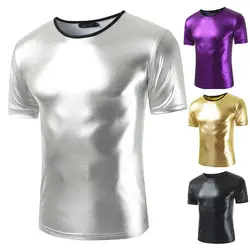 2018 новые осенние Для мужчин одноцветное Цвет 3D Для мужчин футболки бодибилдинг Slim fit Мужские футболки с короткими рукавами и круглым
