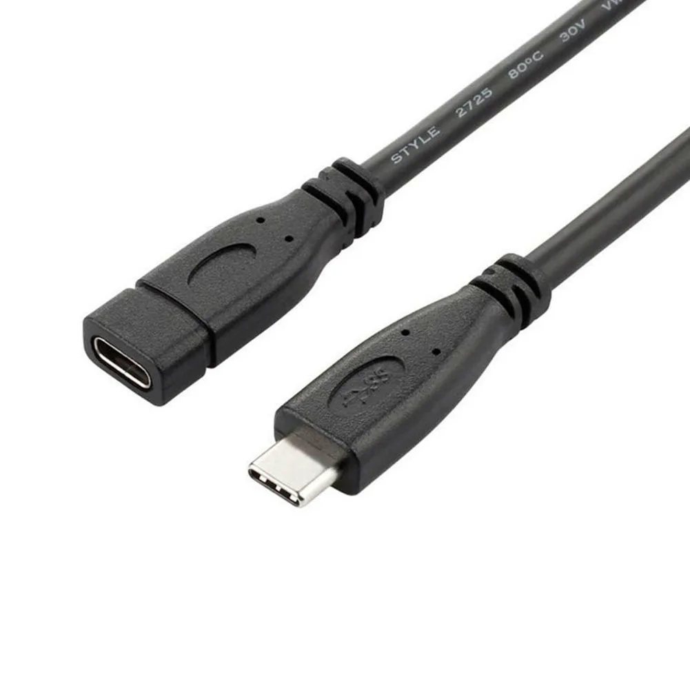 0,2 m-2 m type C аксессуары USB 3,1 части портативный удлинитель Кабель для передачи данных удлинитель для мужчин и женщин Черный Сменный прочный телефон