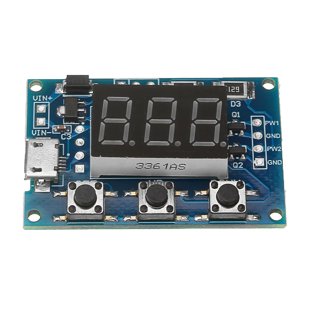 

NEW 2 Channel Square Rectangular Wave Signal Generator Stepper Motor Driver PWM Pulse Frequency Duty Cycle Adjustable Module