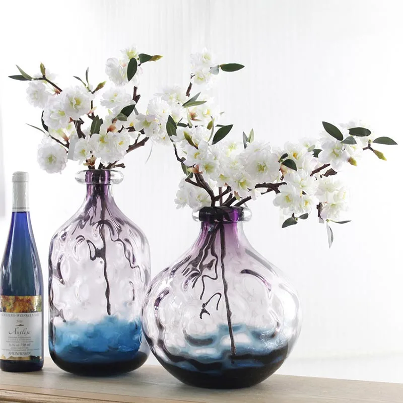 Искусственные 3 ветки высокого класса симуляция вишни цветы растения японский стиль поддельные Свадебные украшения дома