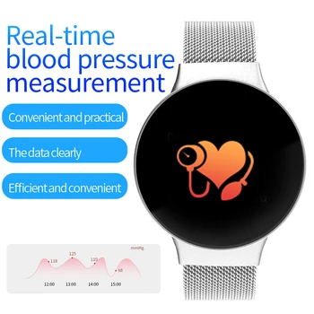 

Smart Bracelet Fitness Tracker Sports Round Watch Women Heart Rate Blood Pressure Waterproof Smart band ip67 1.0 inch wristband