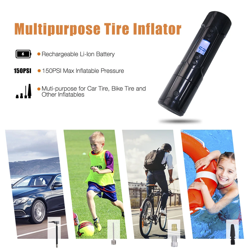 Fineed мини воздушный компрессор 12V 150 PSI шинный насос для автомобильного мотора