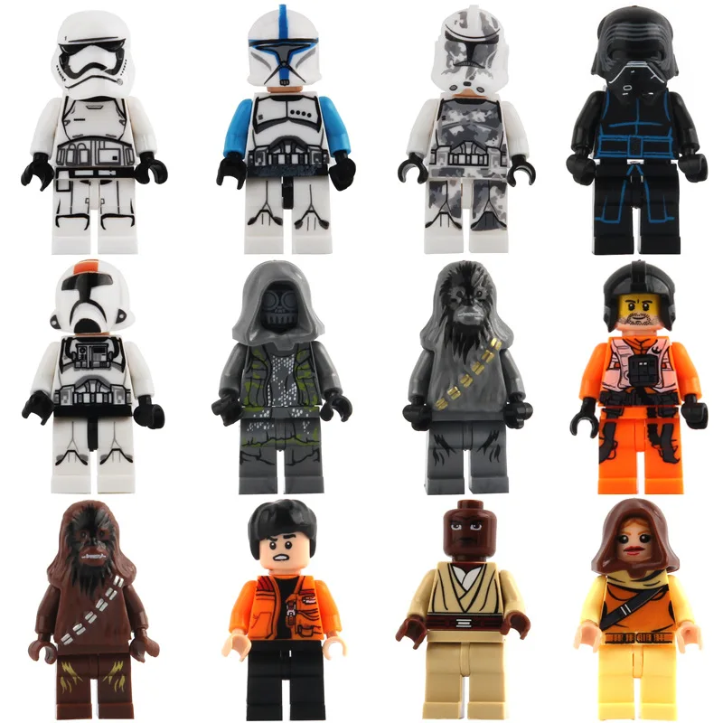 

12pcs legoinglys Star Wars Darth Vader Anakin Black Warrior 3D Model Blocks Building Blocks Toys for Children Gift