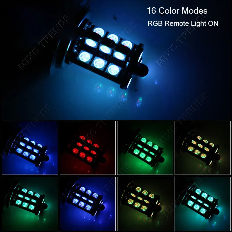 MIXC TRENDS 1 комплект разноцветные изменяющиеся светодиодные противотуманные фары RGB