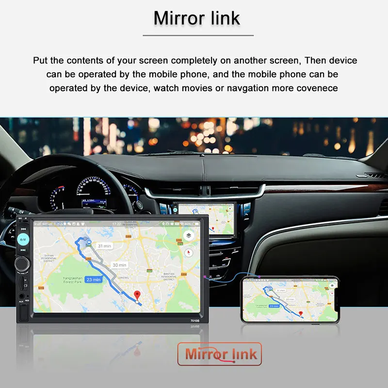 2din Car Radio 7" HD Autoradio Multimedia Player 2 DIN Touch Screen Auto audio Car Stereo MP5 Bluetooth USB TF FM Camera