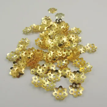 

Wholesale 1000 pieces 8mm Diameter Filigree Metal Flower Bead Caps Iron Jewelry Findings for Jewelry Making Charms Component