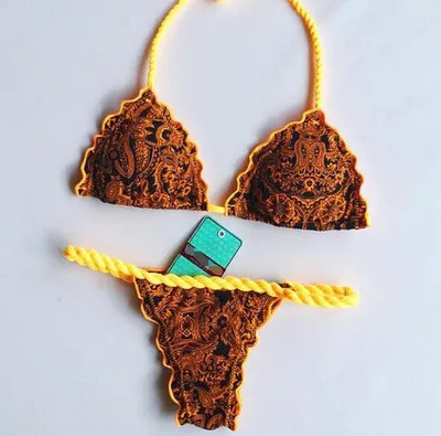 

Women 2017 Bikinis Print Floral Swimsuits Brazilian Push Up Bikini Set Retro Bathing Suits Swimwear Female S M L
