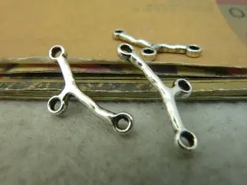 

100Pcs 11*23mm Antique Silver Branch Connectors Jewelry Findings